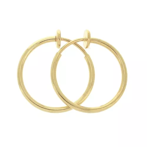 Mini clips criollos - Para orejas no perforadas 20 mm - Dorado x2