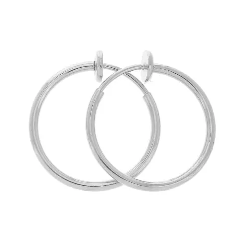 Mini criollas clips - Para orejas no perforadas 20 mm - Plateado x2