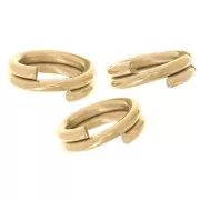 Anillas dobles 5x0,7 mm - Acero inoxidable 304L dorado x10