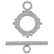 Cierre en T trabajado para pulsera o collar de 14 mm - Acero inoxidable 316L x1