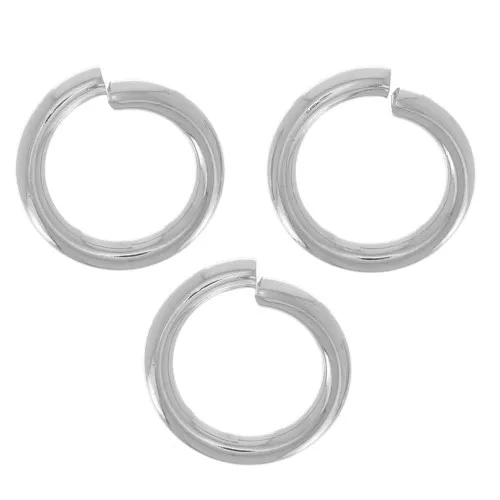 Anillas redondas abiertas 5x0,9 mm - Plateado x25