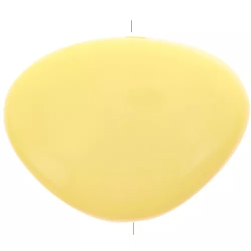 Cuenta de resina opaca irregular plana 20x27 mm - Amarillo pálido x1