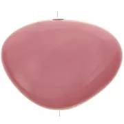 Cuenta de resina opaca irregular plana 20x27 mm - Rosa empolvado x1