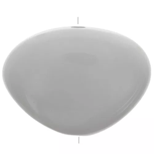 Cuenta de resina opaca irregular plana 20x27 mm - Gris x1