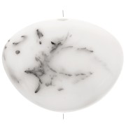 Cuenta de resina opaca irregular plana 20x27 mm - Gris jaspeado Blanco x1|raw }}