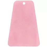 Colgante trapecio acrílico 33,5x23 mm - Rosa nacarado x1