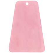 Colgante trapezoidal de acrílico, 33,5 x 23 mm - Rosa nacarado x1