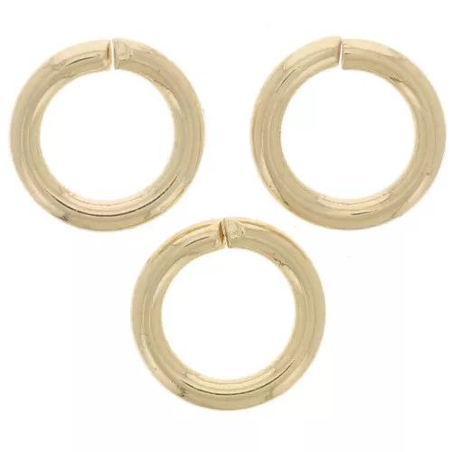 Anillas abiertas 6x1 mm - Dorado x50