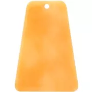 Colgante trapecio de acetato 33,5x23 mm - Naranja jaspeado x1