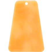 Colgante trapezoidal de 33,5 x 23 mm de acetato - Naranja marmolado x1