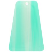 Colgante trapezoidal de 33,5 x 23 mm de acetato transparente - Efecto marmolado verde turquesa x1