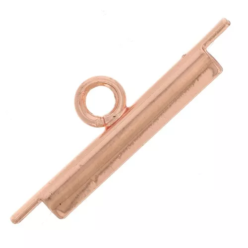 Punta para tejer para cuentas de rocalla Miyuki y Delica 15 mm dorado rosa x1