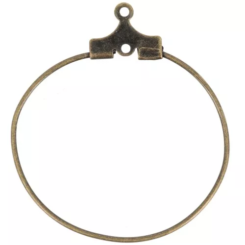 Soportes para pendientes - Ganchos pendientes a decorar 25 mm - Bronce x2
