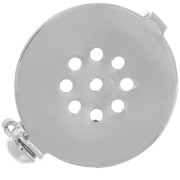 Broche placa 18 mm - Plateado x1