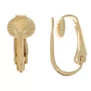Pendientes de clip para orejas no perforadas 16x7 mm - Dorado x2