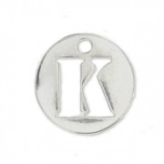 Dije letra K - 8.5mm de Plata Ley x1