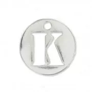 Dije letra K - 8.5mm de Plata Ley x1
