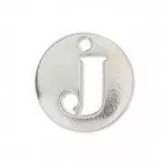 Dije letra J - 8.5mm de Plata Ley x1