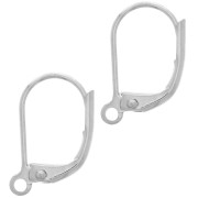 Ganchos pendientes 14 mm Plateado x4