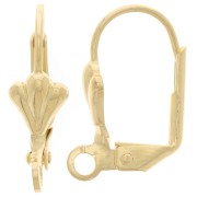 Ganchos pendientes flor de lis con anilloa de oro de 16 mm x2|raw }}