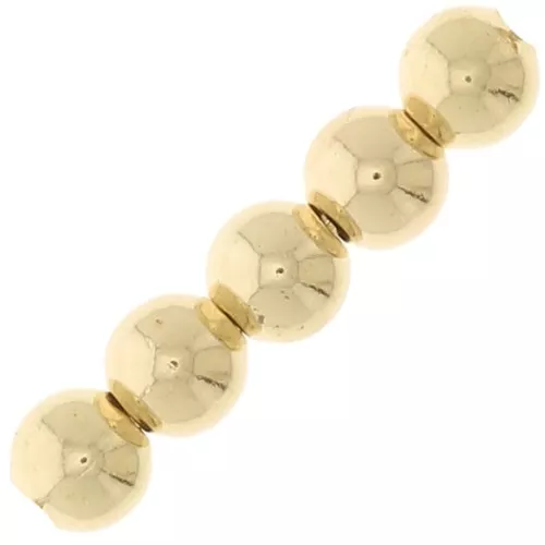 Cuentas redondas de 2,5 mm para bisutería - Dorado x100