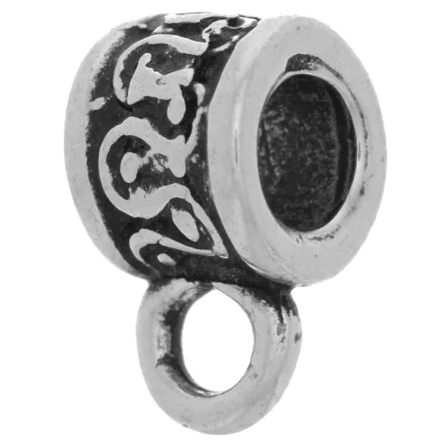Tubo metal con enganche para dijes 7x6 mm x4