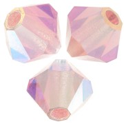 Preciosa rondelle beads - Bead 4 mm - Rose peach AB 2X x30