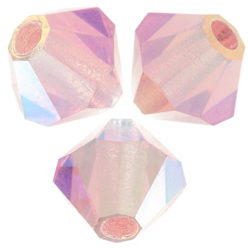 Preciosa rondelle beads - Bead 4 mm - Rose peach AB 2X x30