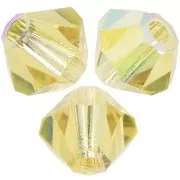 Preciosa seed beads - Bead rondelle 4 mm - Acid yellow AB x30