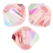 Preciosa Bicones - Cuenta rondelle 3 mm - Rose Peach AB x30