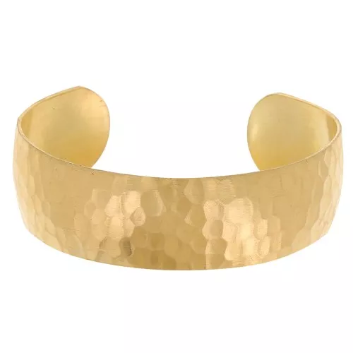 Base pulsera bombeada martelada de latón bruto 19 x 150 mm x1