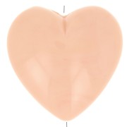 Cuenta corazón de resina opaca 17x18 mm - Peach x1|raw }}