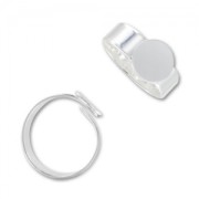 Anillo ajustable10 mm plateado x1