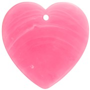 Colgante corazón de resina opaca 36x36,5 mm - Jaspeado rosa vivo x1|raw }}