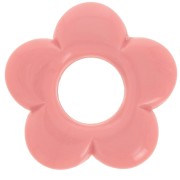Colgante flor 21 mm en resina opaca - Rosa salmón x1|raw }}