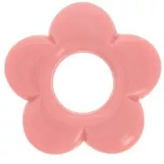 Saumon - Pendentif fleur 21 mm en résine opaque - Rose saumon x1 Pendentif fleur 21 mm en résine opaque - Rose saumon x1