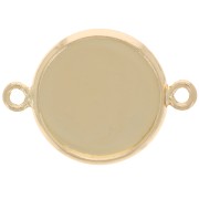 Entrepieza engaste para cabujón base plana 12 mm - Dorado x1|raw }}