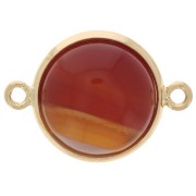 Entrepieza engaste para cabujón base plana 12 mm - Dorado x1