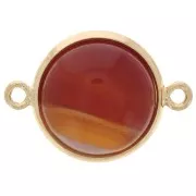 Entrepieza engaste para cabujón base plana 12 mm - Dorado x1