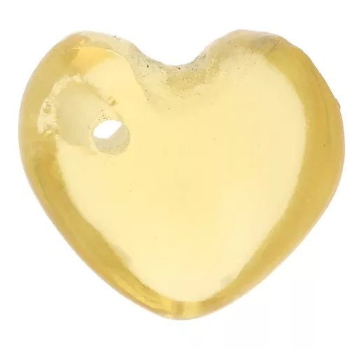 Lentejuela corazón 10 mm imitación piedra preciosa - Hydro Citrine x1