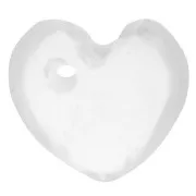 Lentejuela corazón 10 mm gema - Cristal de roca x1