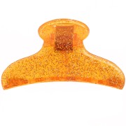Pinza de pelo acrílica transparente cocodrilo 42x79 mm - Brillo naranja x 1|raw }}