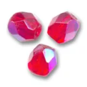 Facetadas 4 mm Light Siam AB x50