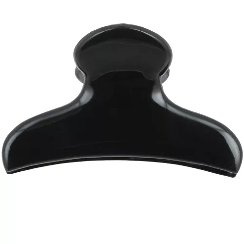 Pinza de pelo de cocodrilo 42x79 mm en acrílico opaco - Negro x 1