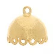 Colgante Jhumka 12 anillos - 11x12 mm - Dorado con oro fino x1
