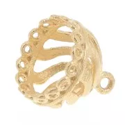 Colgante Jhumka 16 anillos - 13 mm - Dorado con oro fino x1