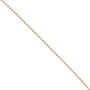 Cadena de latón con pedrería de cristal tallado de 2,10 mm - Dorado - Color albaricoque, 50 cm