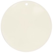 Colgante acrílico ondulado redondo 34 mm - Crudo x1