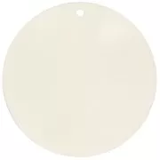 Colgante acrílico ondulado redondo 34 mm - Crudo x1