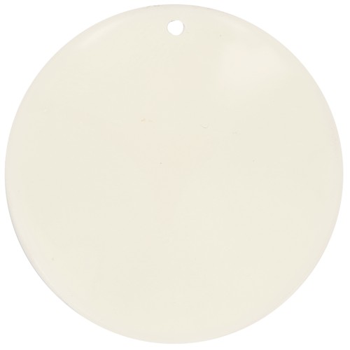 Colgante acrílico ondulado redondo 34 mm - Crudo x1